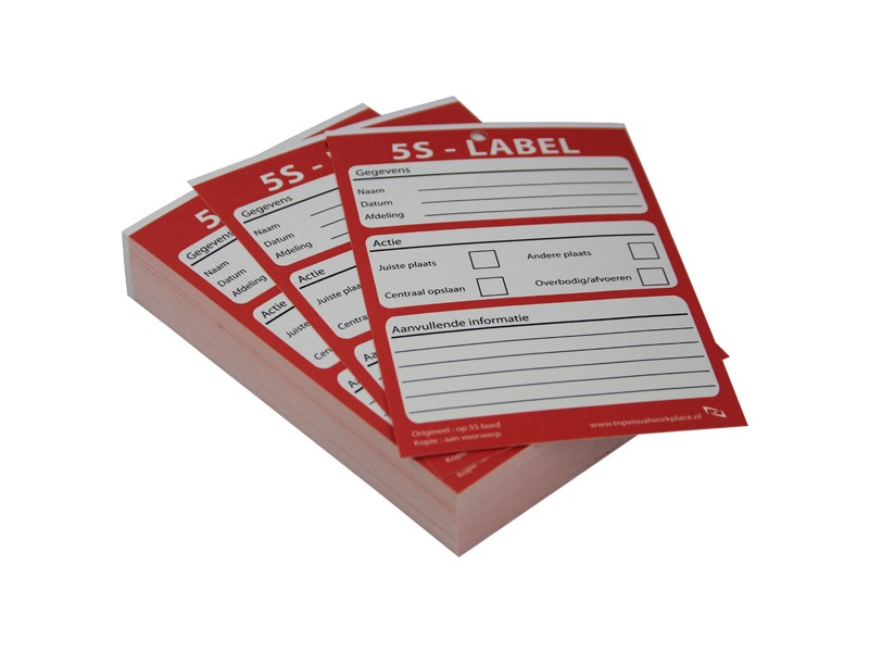 Chirurgie Nautisch modder 5S labels (5S tags) - Visual Workplace B.V.